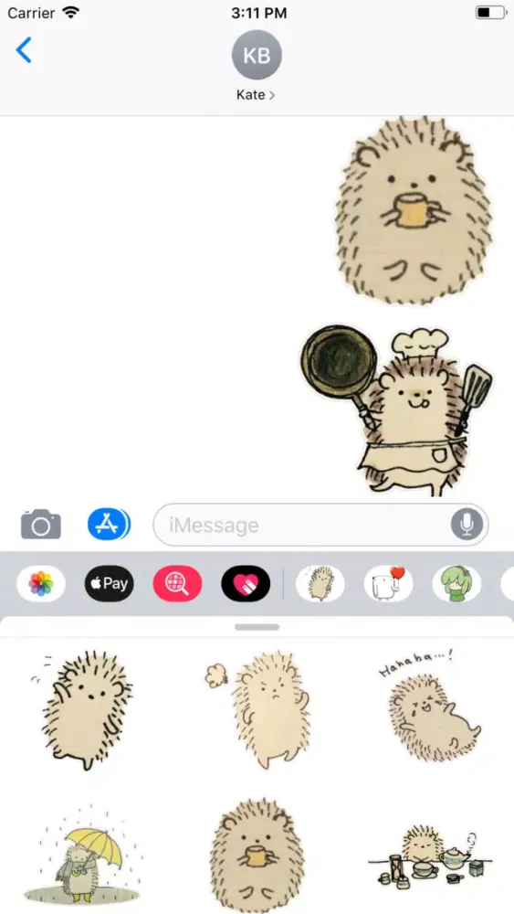 Cute Hedgehog Sticker Pack Screenshots