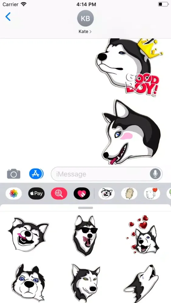 Tangkapan layar Cute Husky Sticker Pack