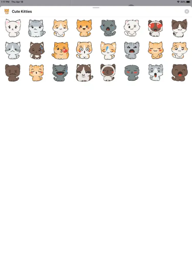 Ảnh chụp màn hình của Cute Kitties Sticker Pack iPad 