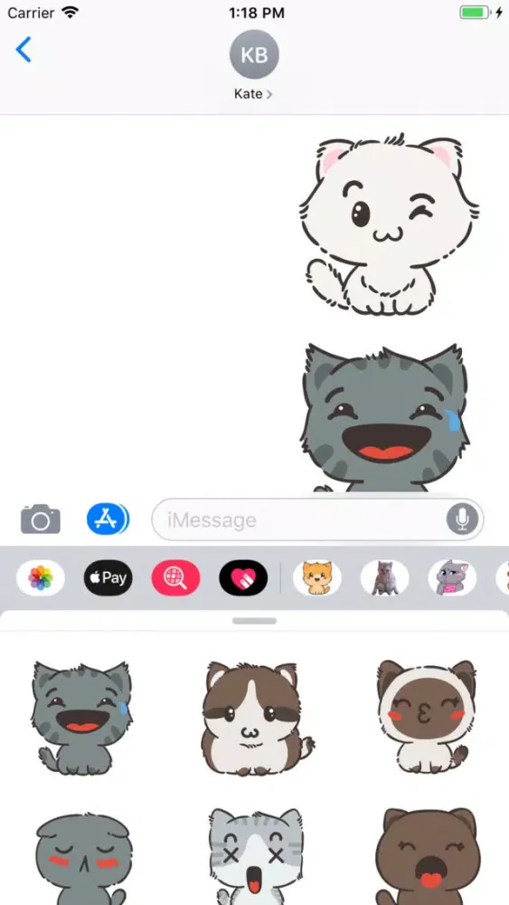 Ảnh chụp màn hình của Cute Kitties Sticker Pack