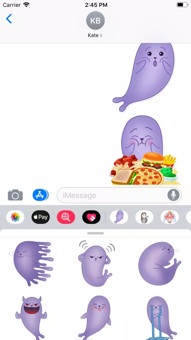 ภาพหน้าจอของ Cute Seal Sticker Pack