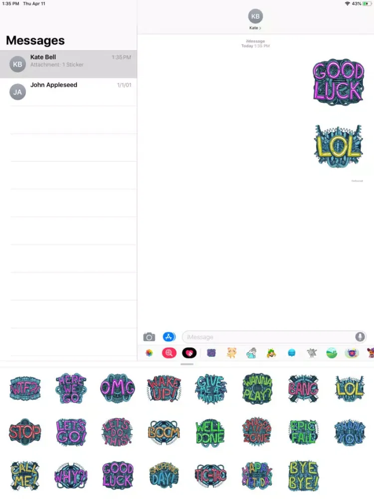 Cyberpunk Neon Sticker Pack iPad  Screenshots