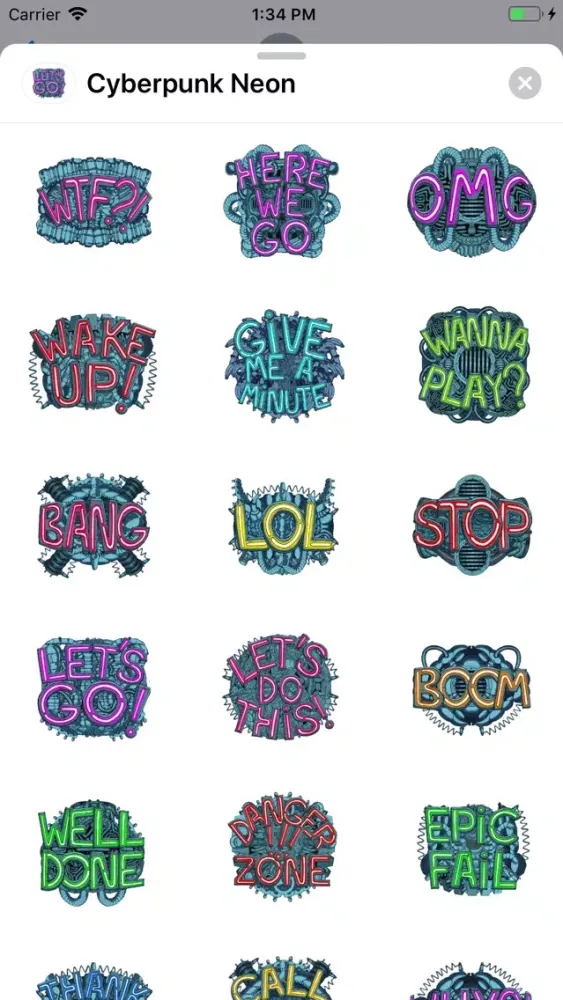 Cyberpunk Neon Sticker Pack Screenshots