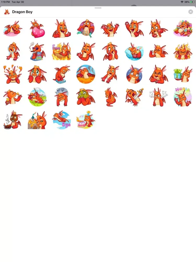 Dragon Boy Sticker Pack iPad 应用截图