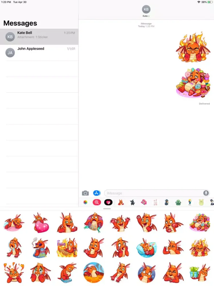 Dragon Boy Sticker Pack iPad 应用截图