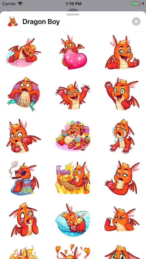 Dragon Boy Sticker Pack应用截图