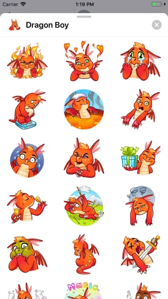 Dragon Boy Sticker Pack应用截图
