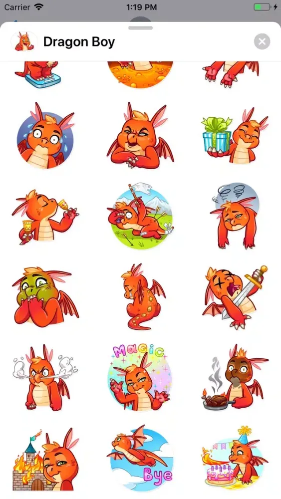Dragon Boy Sticker Pack应用截图