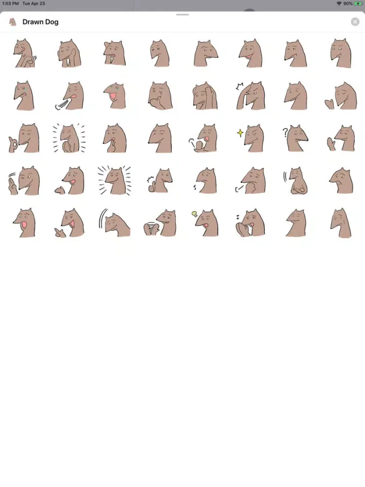 Drawn Dog Sticker Pack iPad  Screenshots