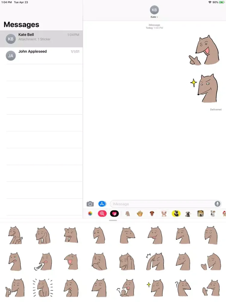 Drawn Dog Sticker Pack iPad  Screenshots