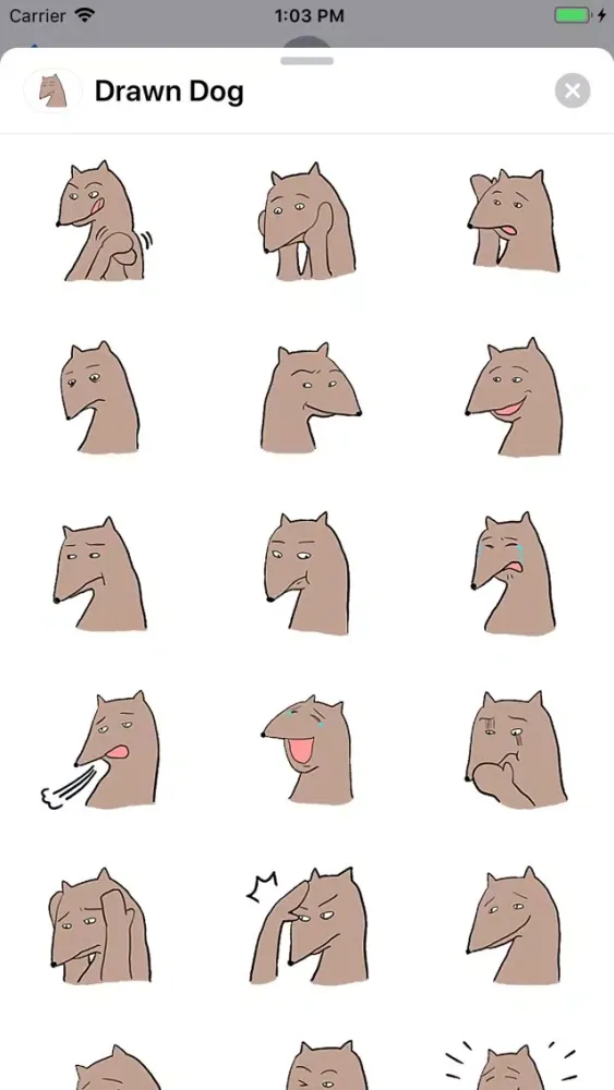 Drawn Dog Sticker Pack Screenshots