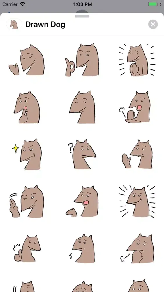 Drawn Dog Sticker Pack Screenshots