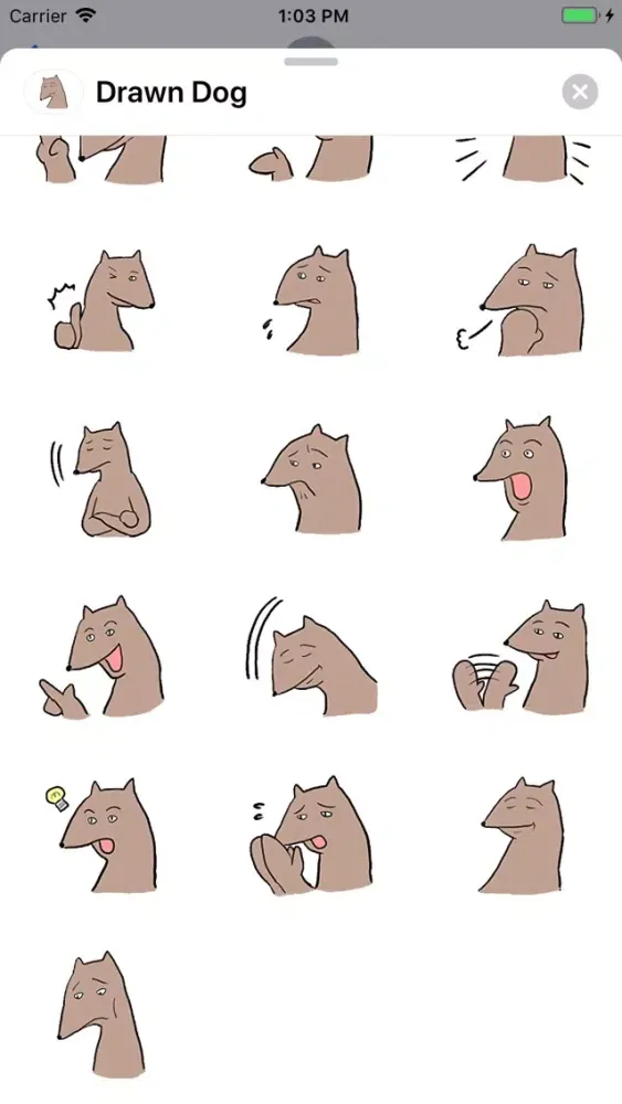 Drawn Dog Sticker Pack Screenshots
