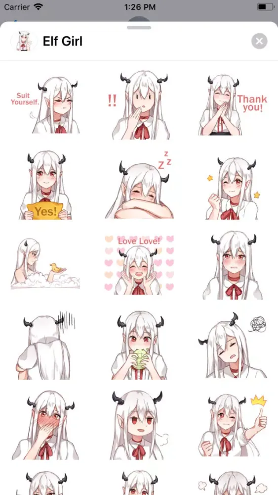 Captures d'écran de Elf Girl Sticker Pack