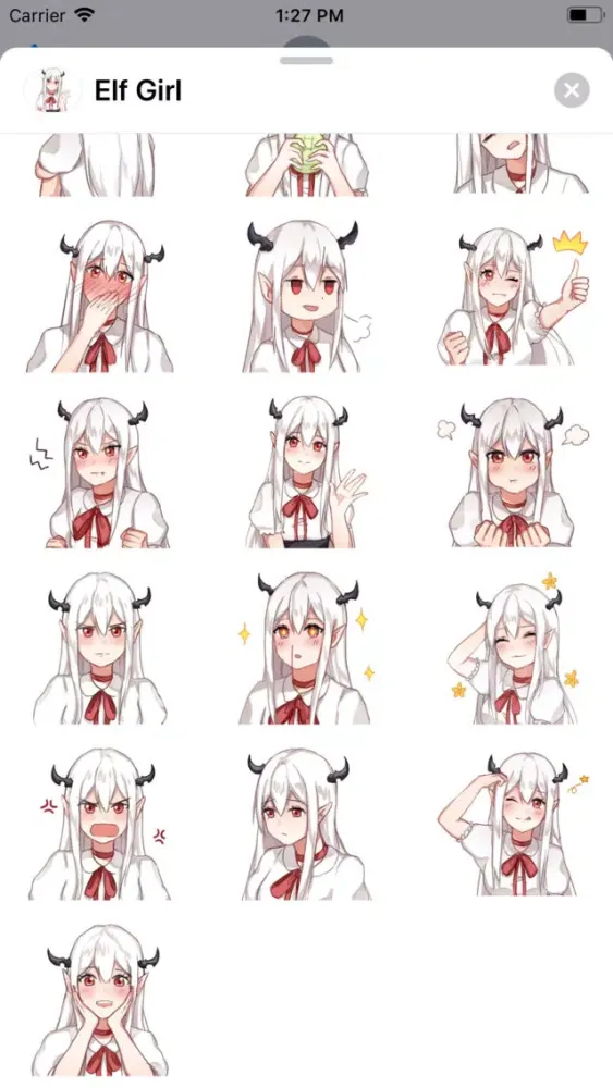 Captures d'écran de Elf Girl Sticker Pack