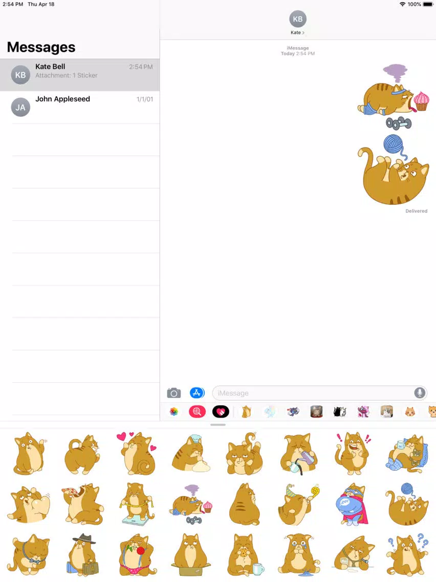 Fatty Cat Sticker Pack iPad  Screenshots
