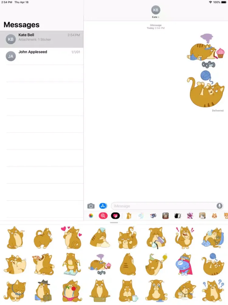 Fatty Cat Sticker Pack iPad  スクリーンショット