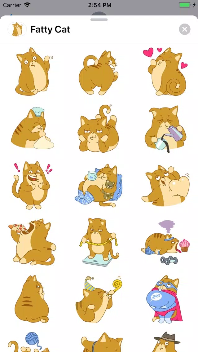 Fatty Cat Sticker Pack Screenshots