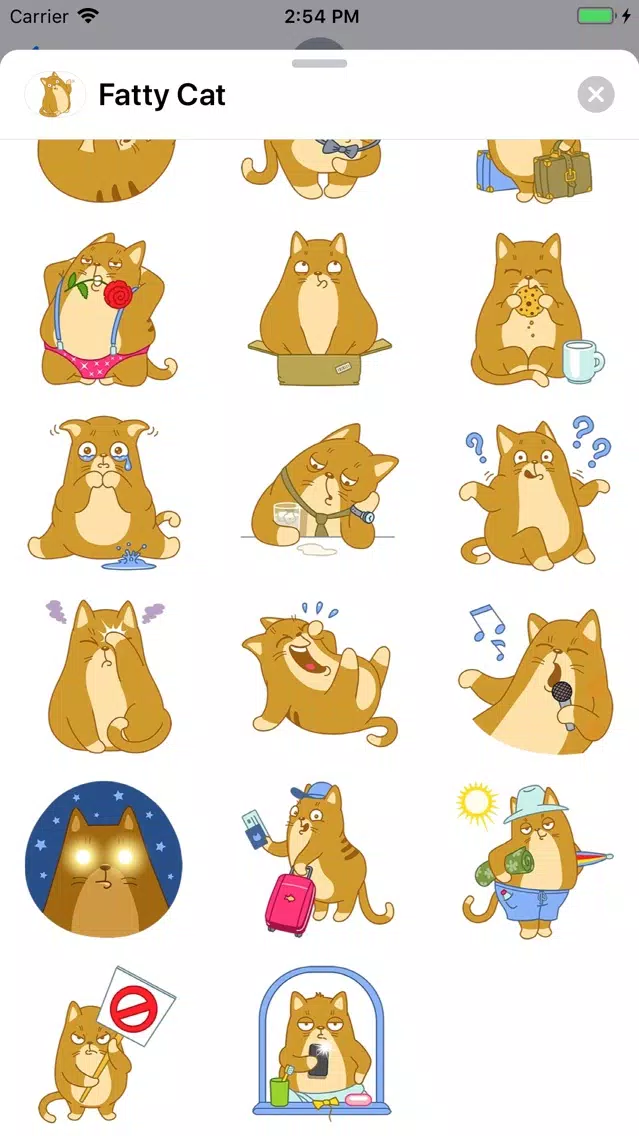 Fatty Cat Sticker Pack Screenshots