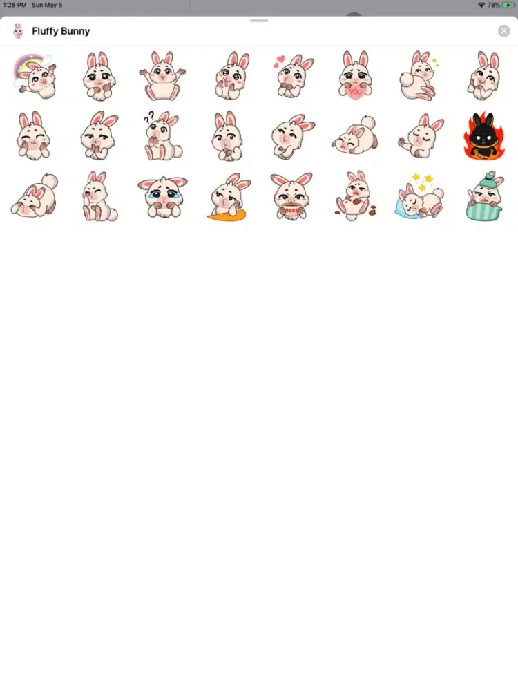 Captures d'écran de Fluffy Bunny Sticker Pack iPad 