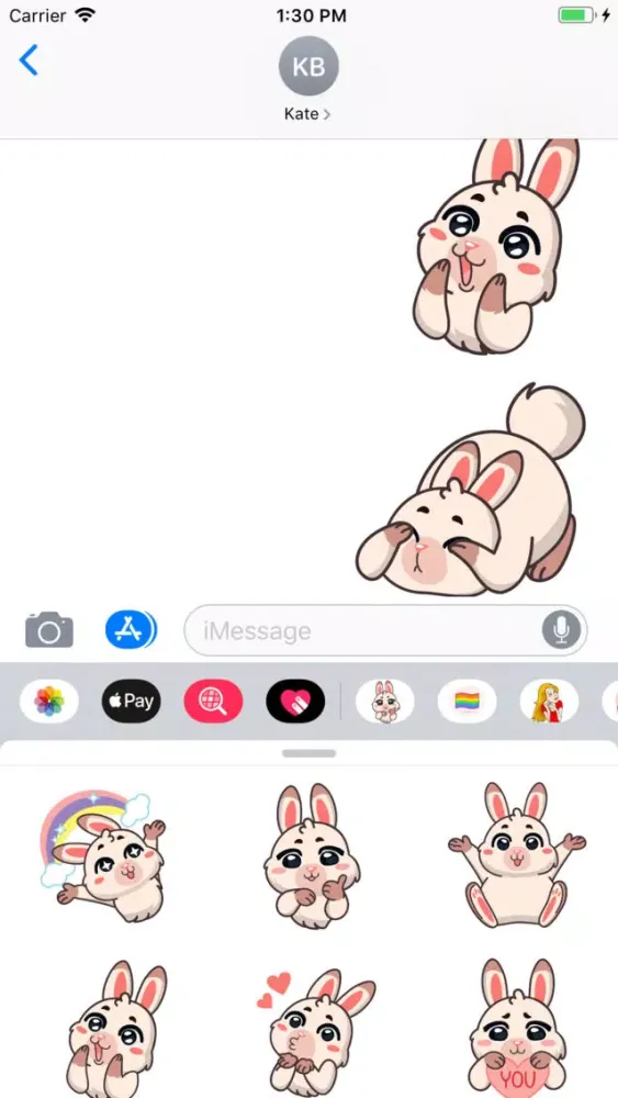 Captures d'écran de Fluffy Bunny Sticker Pack