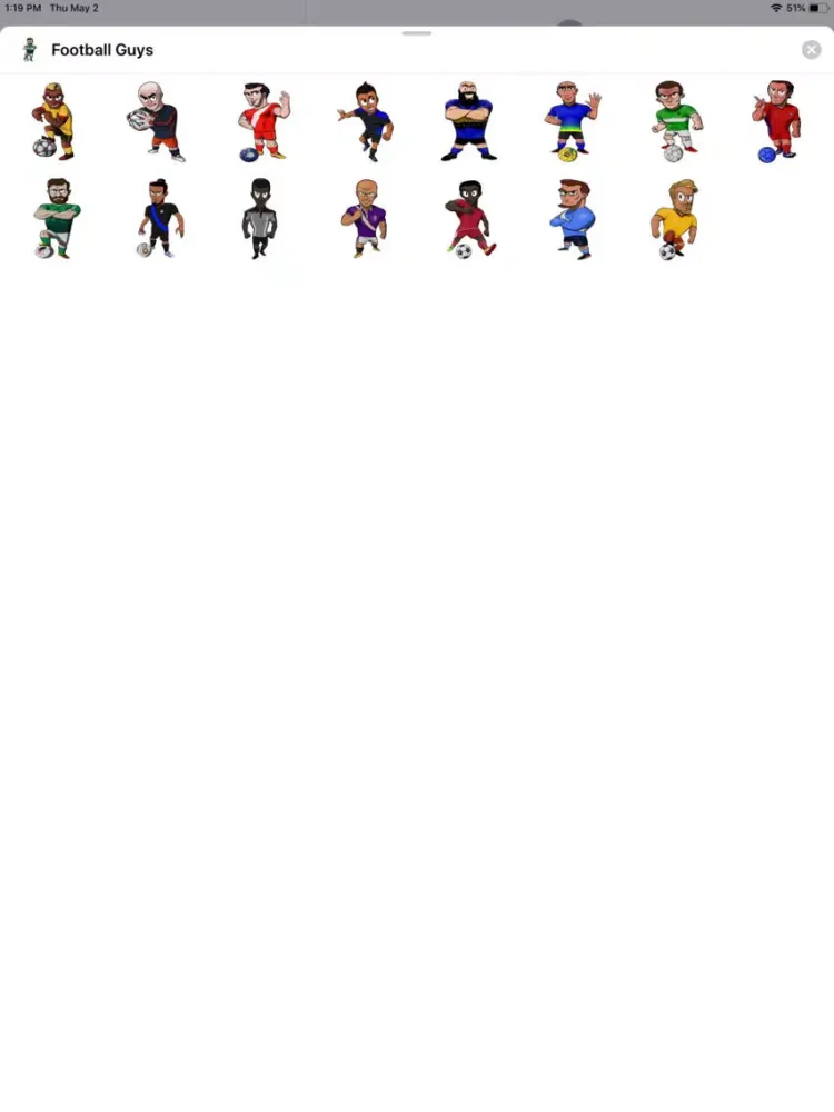 Football Guys Sticker Pack iPad  سکرین شاٹس