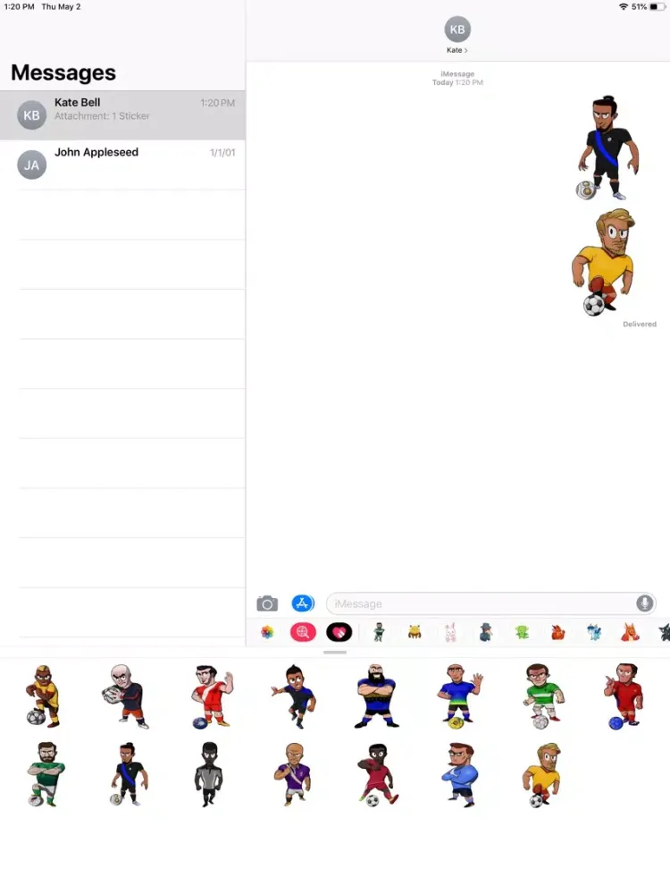 Football Guys Sticker Pack iPad  سکرین شاٹس