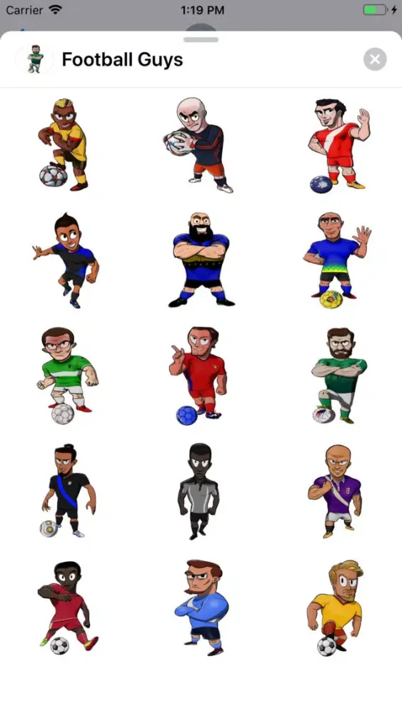Football Guys Sticker Pack سکرین شاٹس