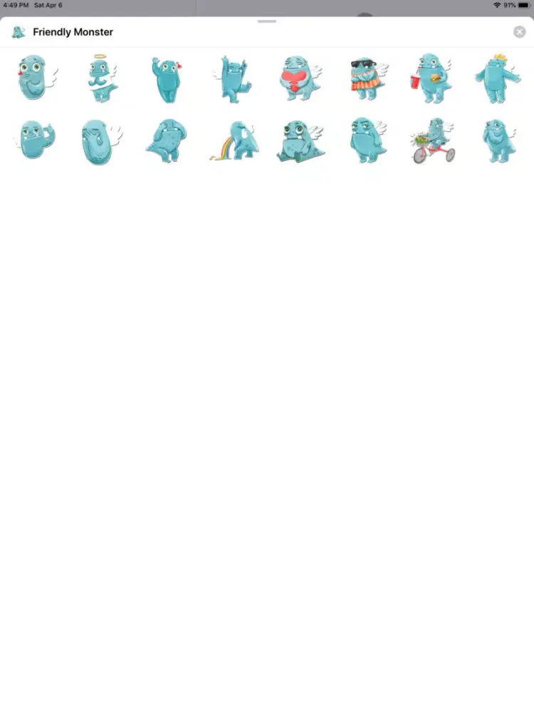 Скриншоты Friendly Monster Sticker Pack iPad 