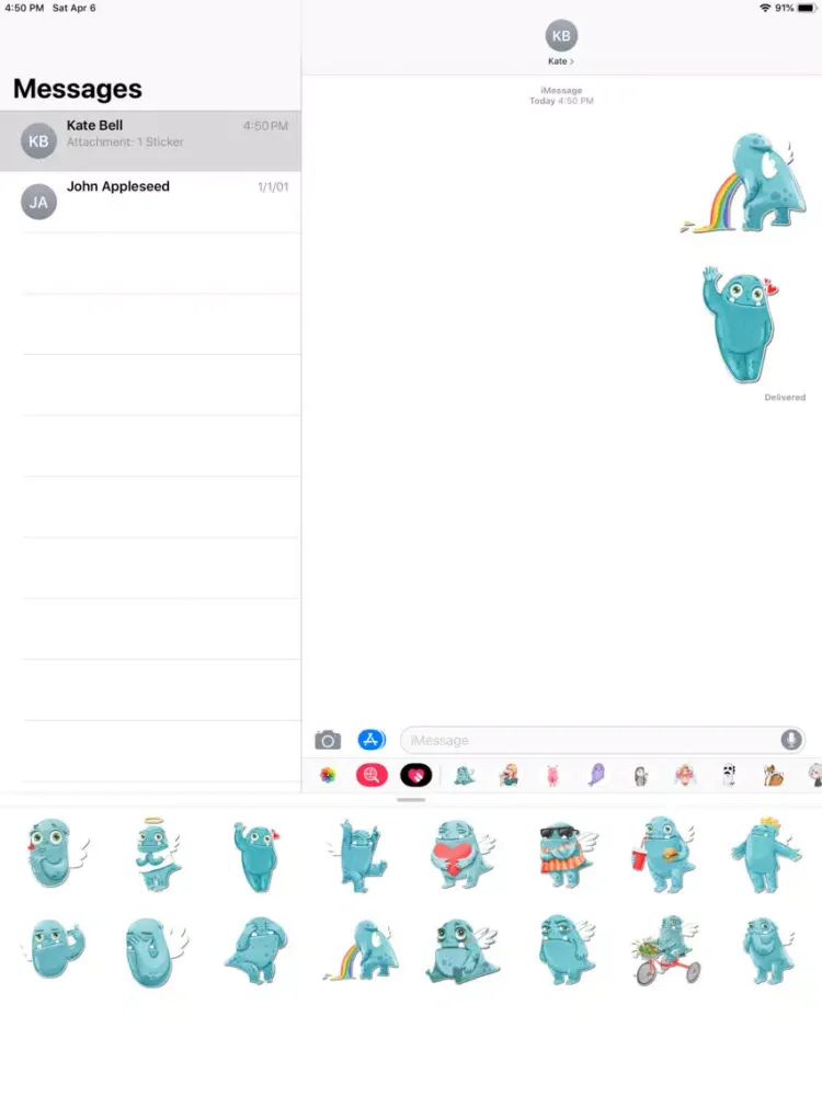 Скриншоты Friendly Monster Sticker Pack iPad 