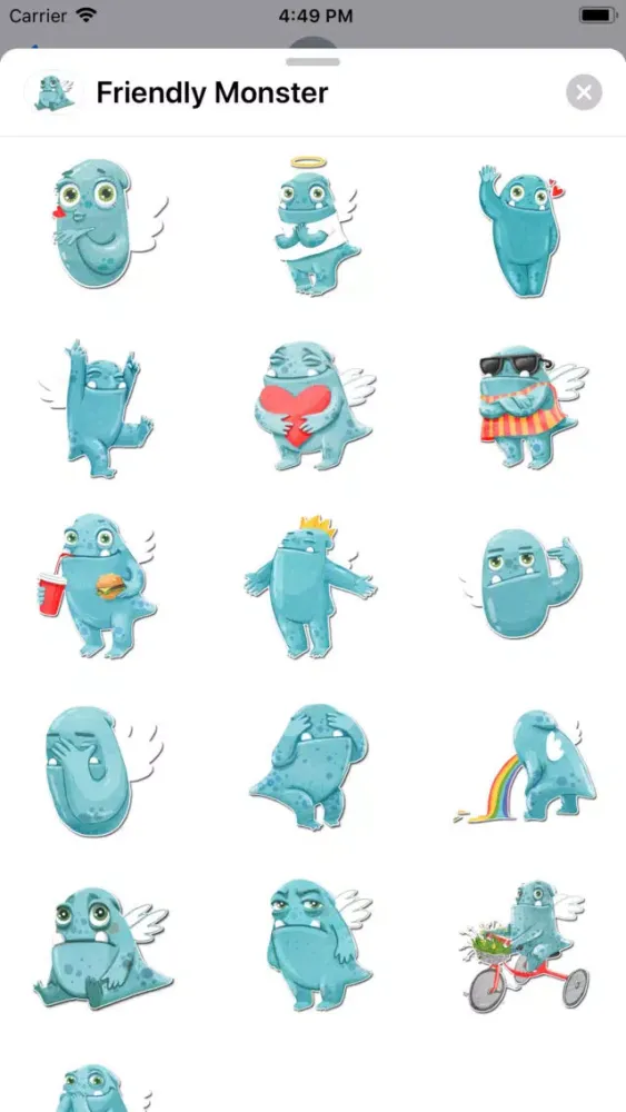 Скриншоты Friendly Monster Sticker Pack