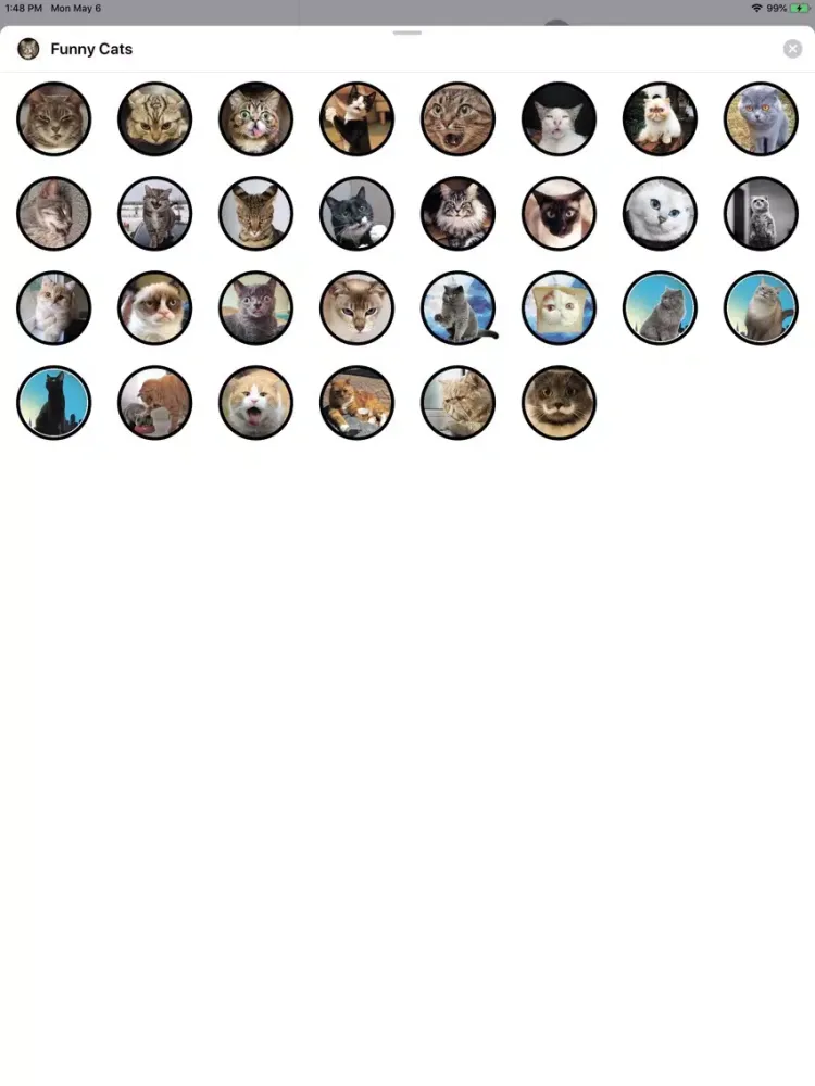 Funny Cats Sticker Pack iPad  Screenshots