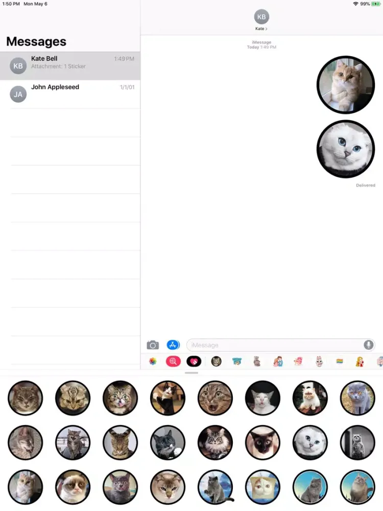 Funny Cats Sticker Pack iPad  Screenshots
