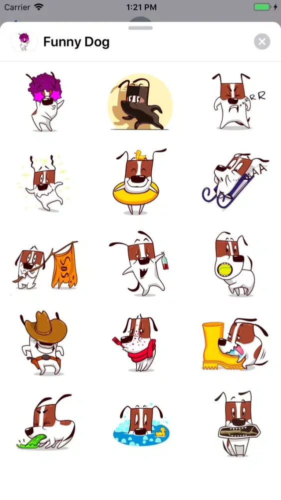 Funny Dog Sticker Pack स्क्रीनशॉट