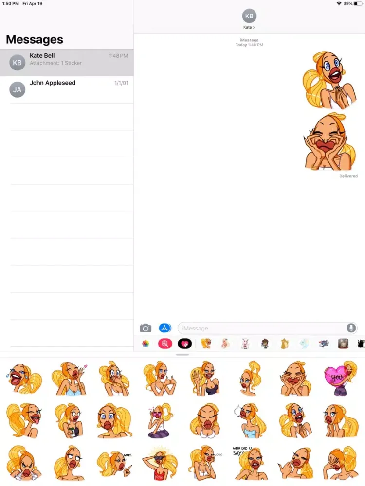 Goldfish Girl Sticker Pack iPad  Ekran Görüntüleri