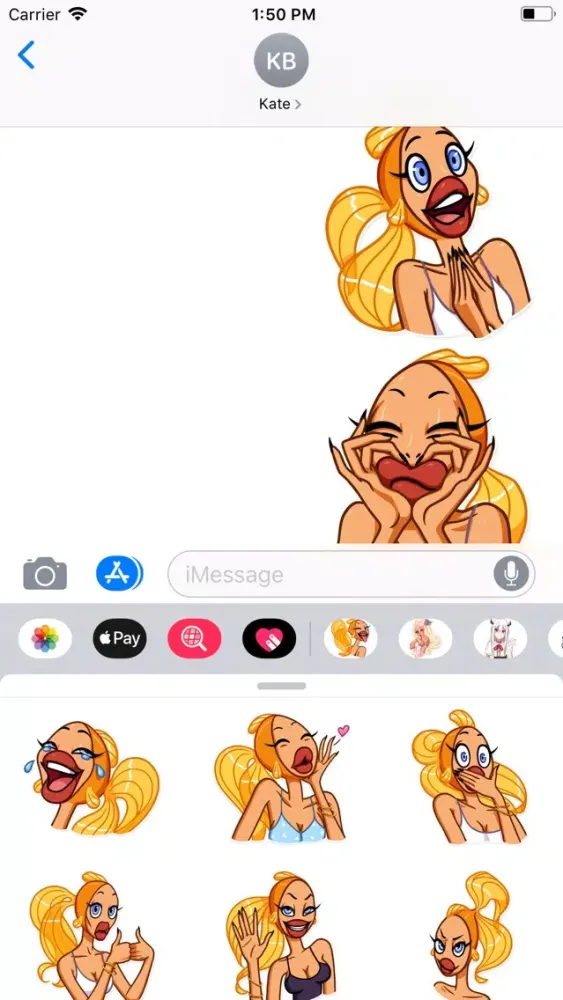 Goldfish Girl Sticker Pack Ekran Görüntüleri