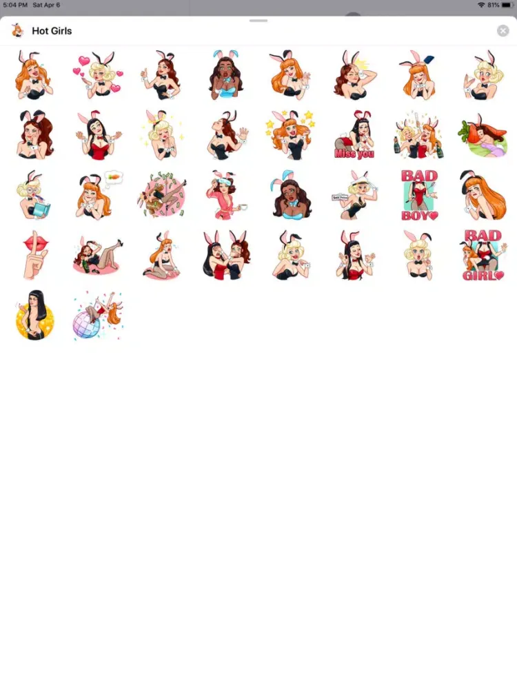 Captures d'écran de Hot Girls Sticker Pack iPad 