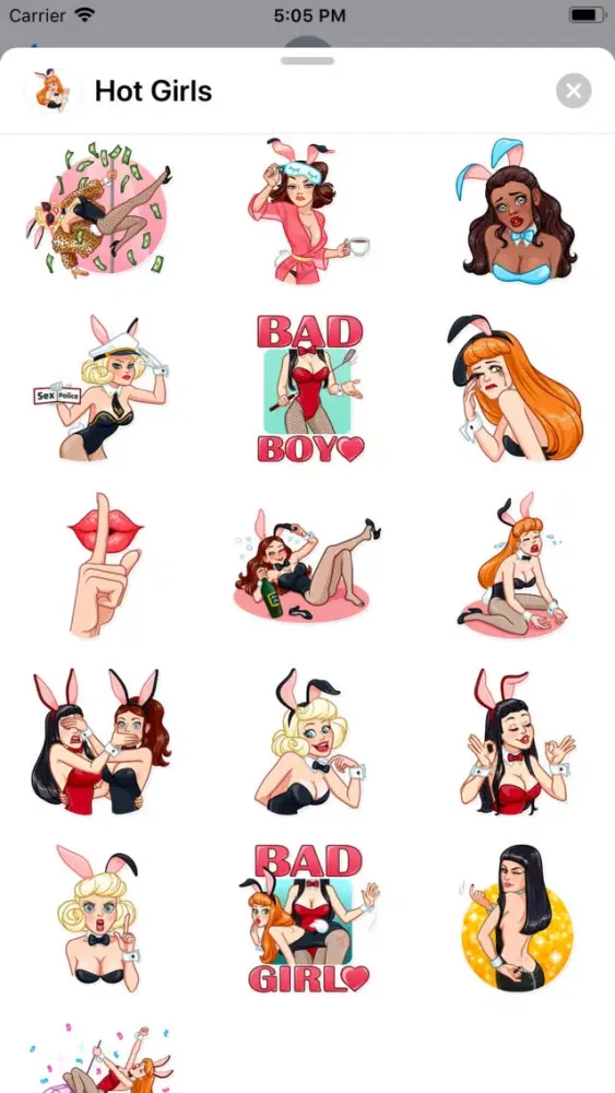 Captures d'écran de Hot Girls Sticker Pack