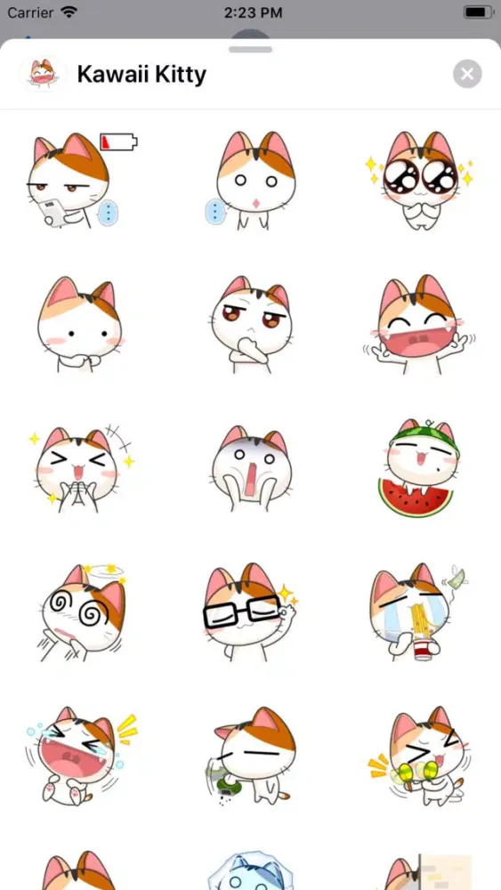 Kawaii Kitty Sticker Pack Screenshots