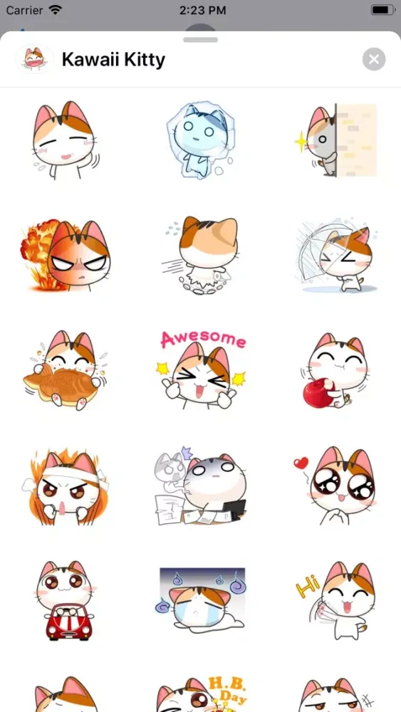 Kawaii Kitty Sticker Pack Screenshots