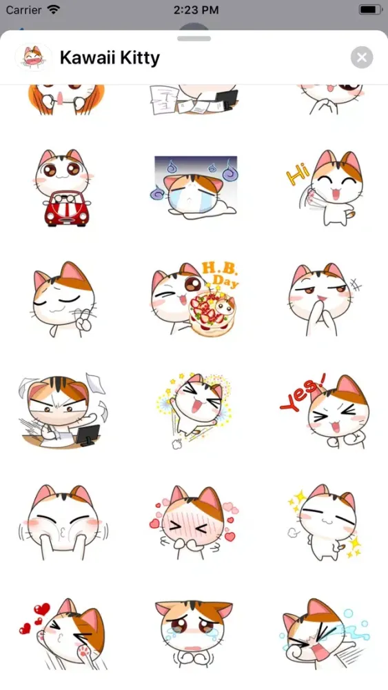 Kawaii Kitty Sticker Pack Screenshots
