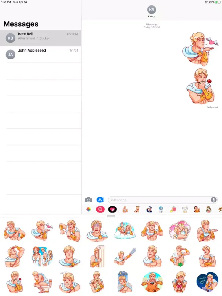 Lovely Apollo Sticker Pack iPad  Screenshots