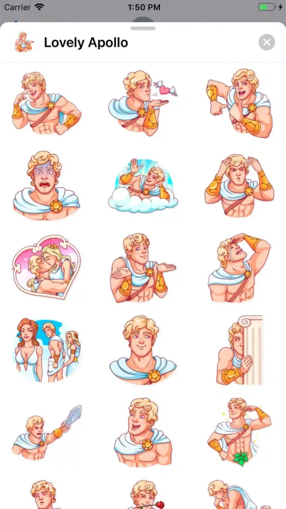 Lovely Apollo Sticker Pack Screenshots