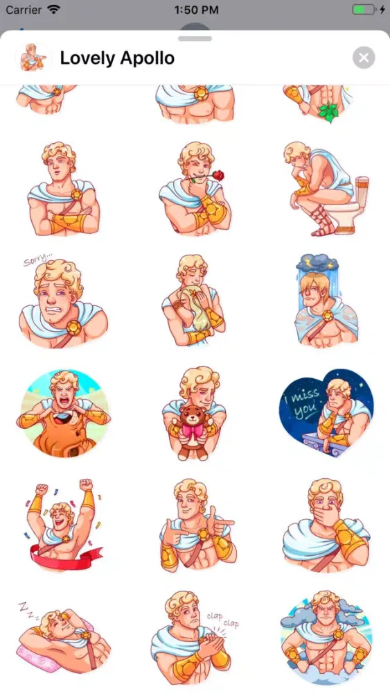 Lovely Apollo Sticker Pack Screenshots