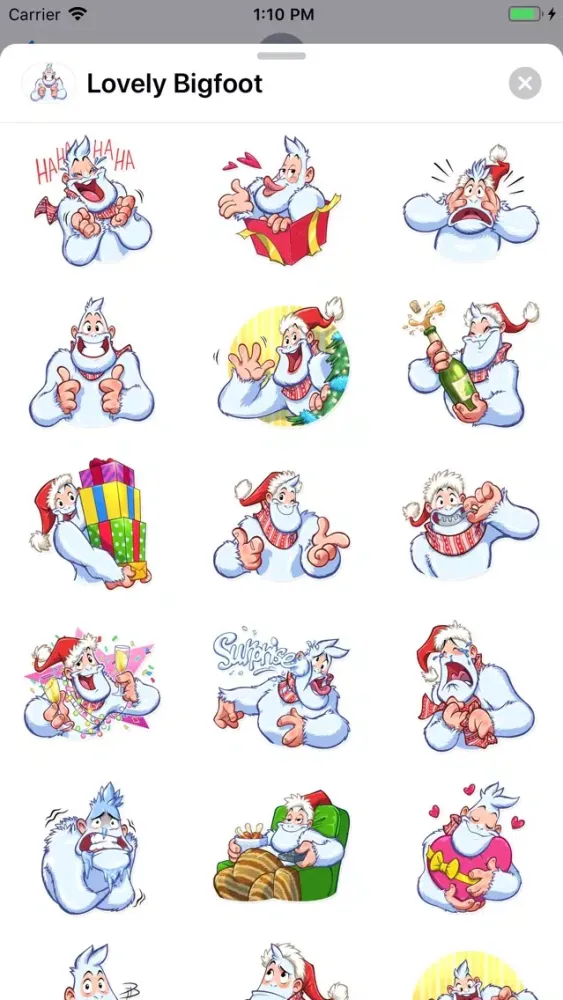 Lovely Bigfoot Sticker Pack سکرین شاٹس