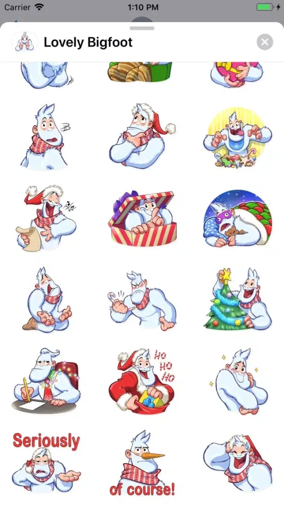 Lovely Bigfoot Sticker Pack سکرین شاٹس