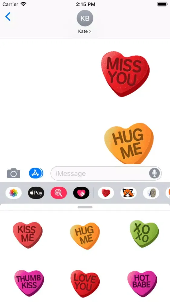 Скриншоты Loving Hearts Sticker Pack