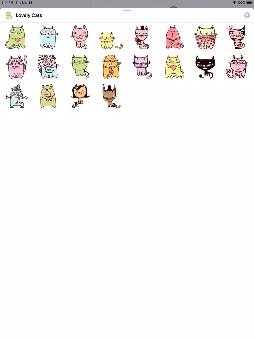 Zrzuty ekranu Lovely Cats Sticker Pack iPad 