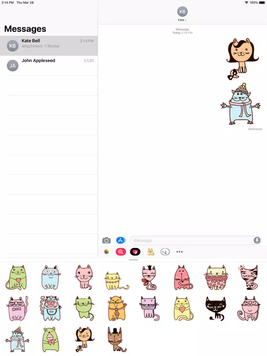 Zrzuty ekranu Lovely Cats Sticker Pack iPad 