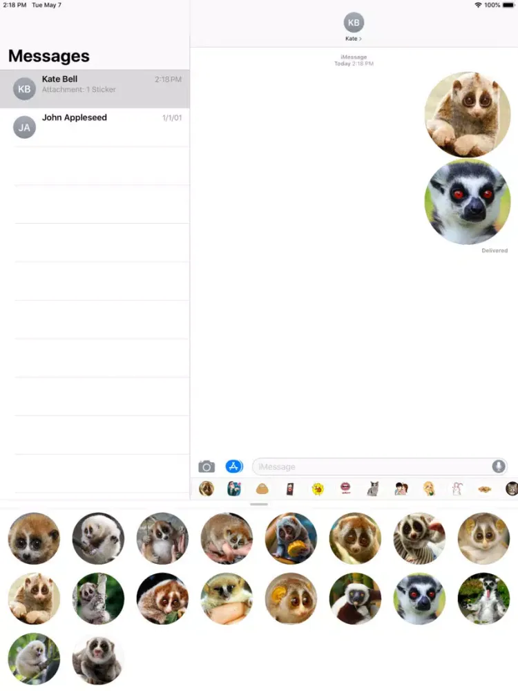 Lovely Lemurs Sticker Pack iPad 應用截圖